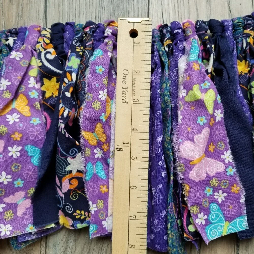 Spring Swag Fabric Banner | Shabby Chic Bedding, Camper Decor, Butterflies | 7’